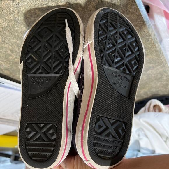 Converse All Star youth size 3 purple shimmer sneakers - Picture 6 of 8